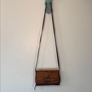 Boc world map satchel wallet.